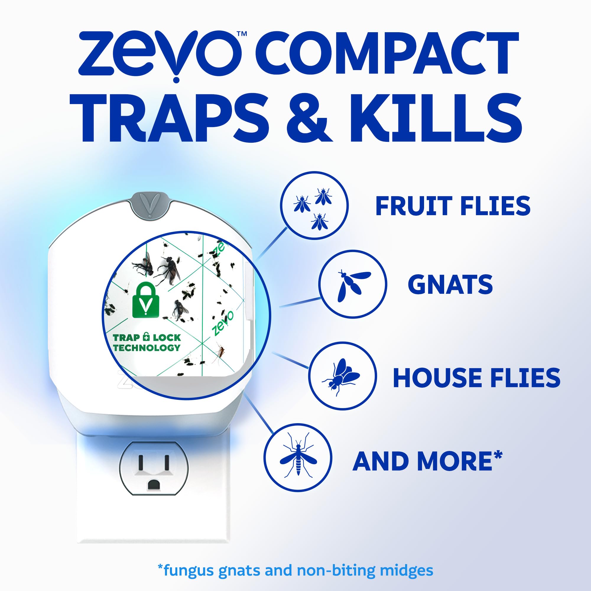 ZEVO base enchufada en cocina para protección continua sin olores