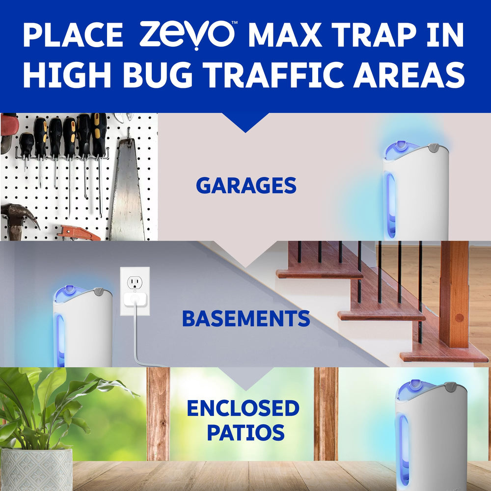 zevo MAX five-foot cord and plug length showing brand flexible placement