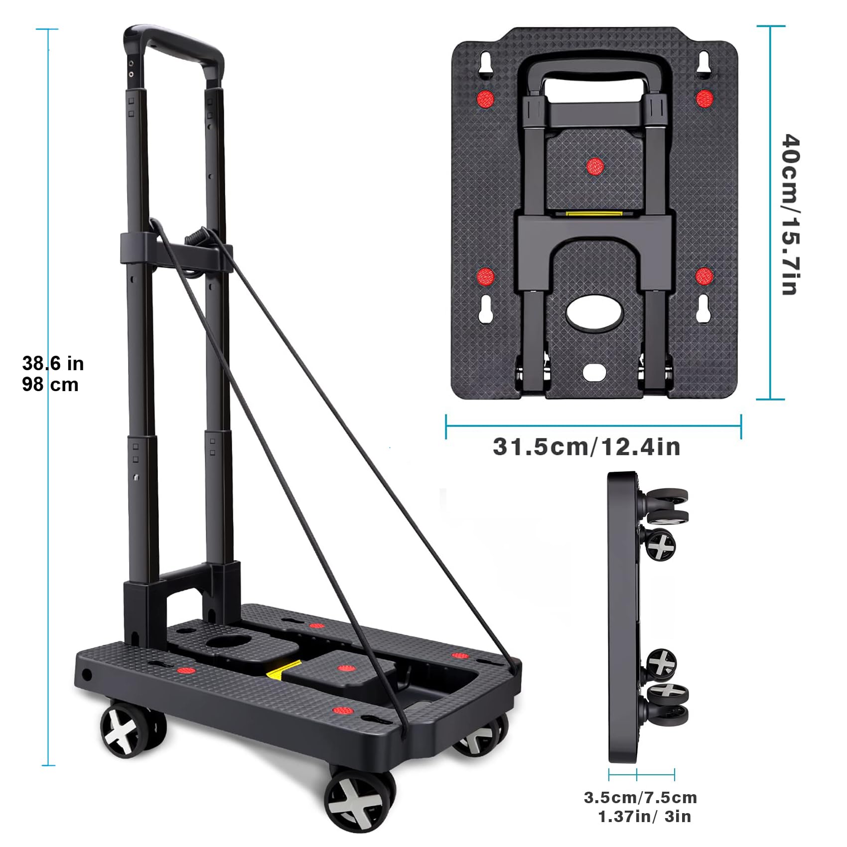 zhtangrui dolly loaded with luggage and parcels supporting multiuse transport