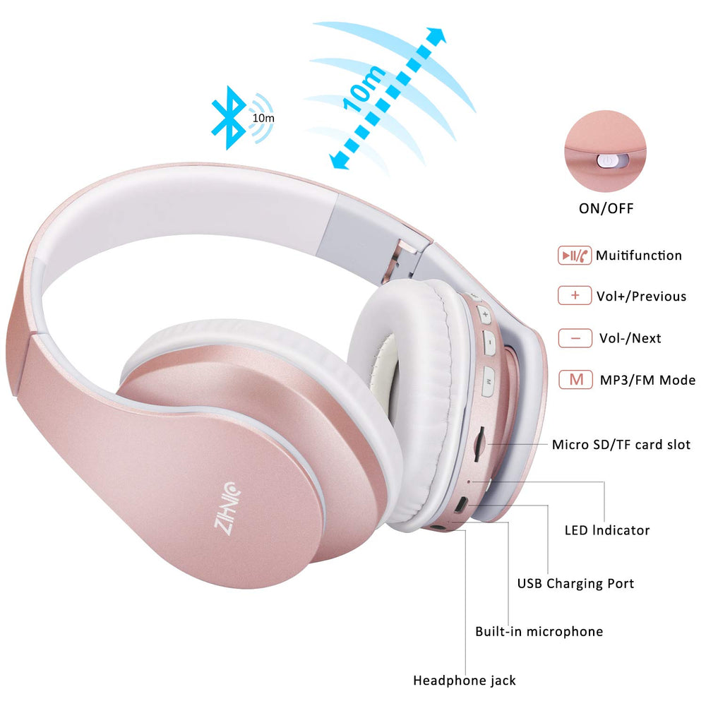 ZIHNIC auriculares en mano mostrando tamaño ligero y fácil llevar