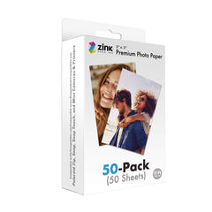 Zink paquete frontal mostrando 50 hojas adhesivas y colores vibrantes