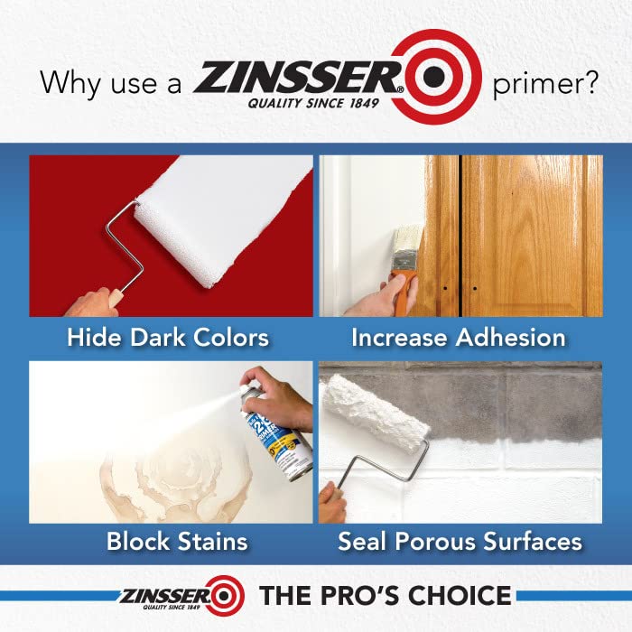 Zinsser pared interior lista para pintura, base blanca y uniforme