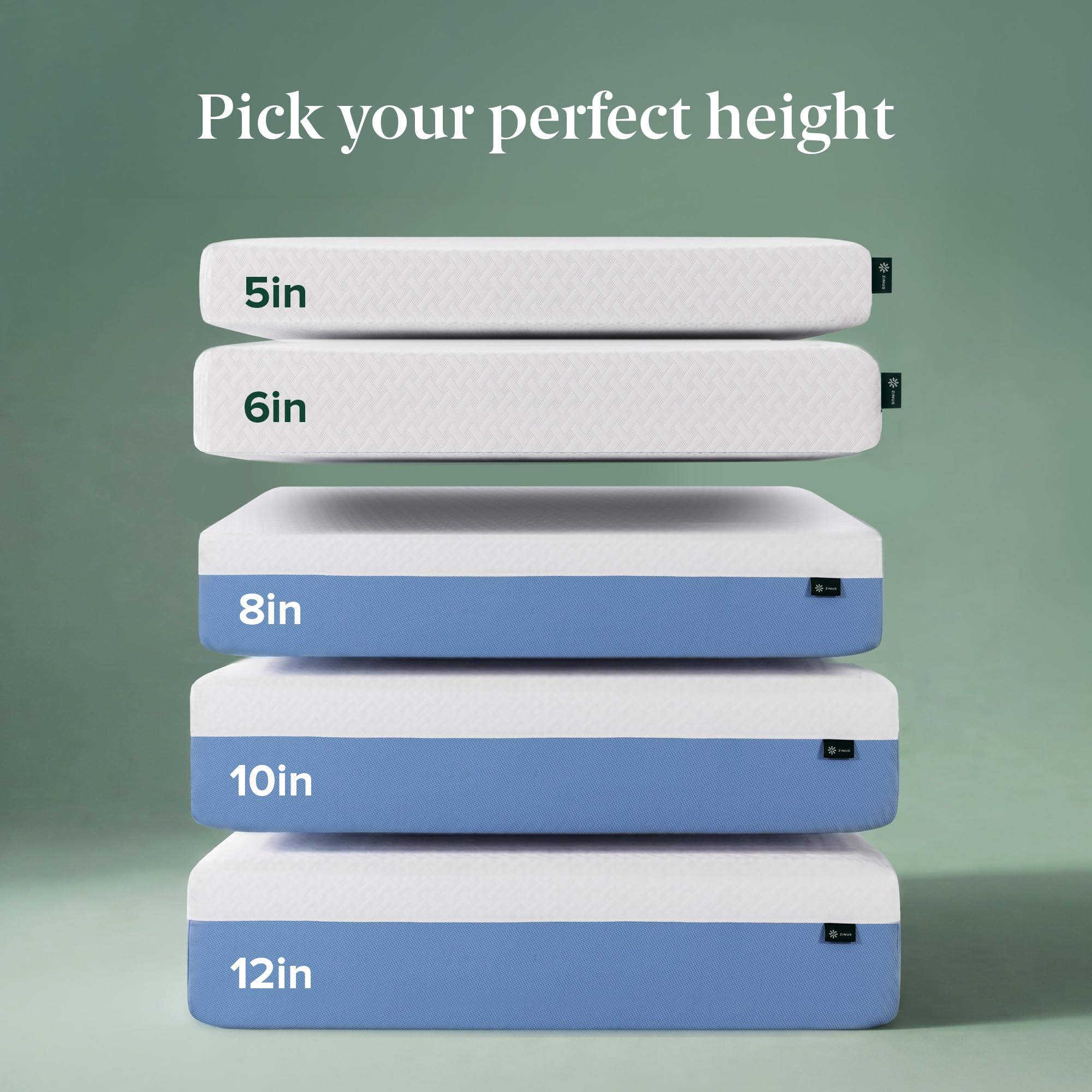 Zinus mattress on platform bed in bedroom setting illustrating easy styling and practical comfort