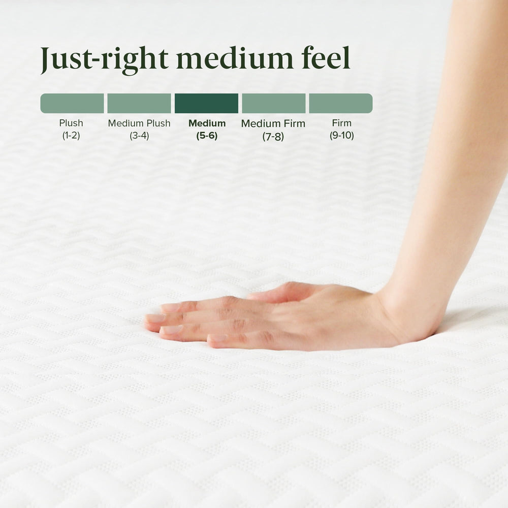 Zinus side profile showing the 6 inch height and stable, space-saving thickness