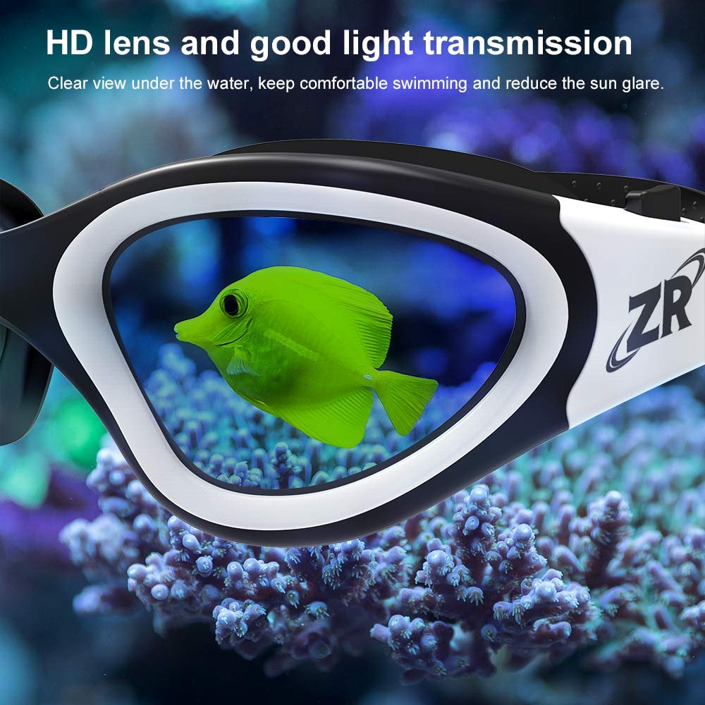 ZIONOR goggles in beach bag among gear for outdoor water sports
