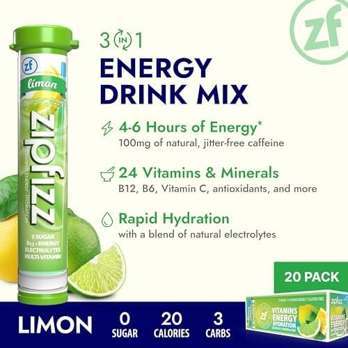 Zipfizz bebida vertida en botella portátil para hidratación rápida