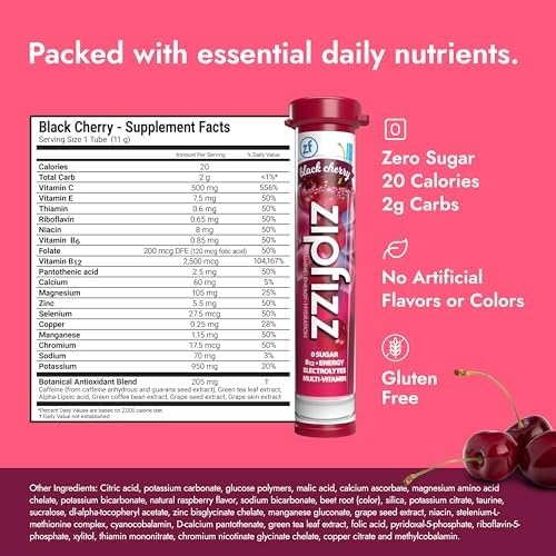 Zipfizz sobre junto a una mano para comparar tamaño y portabilidad