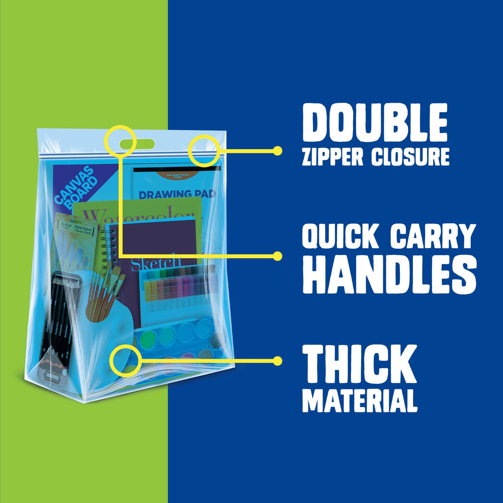 Ziploc bolsa llena en armario, optimiza espacio y visibilidad del contenido