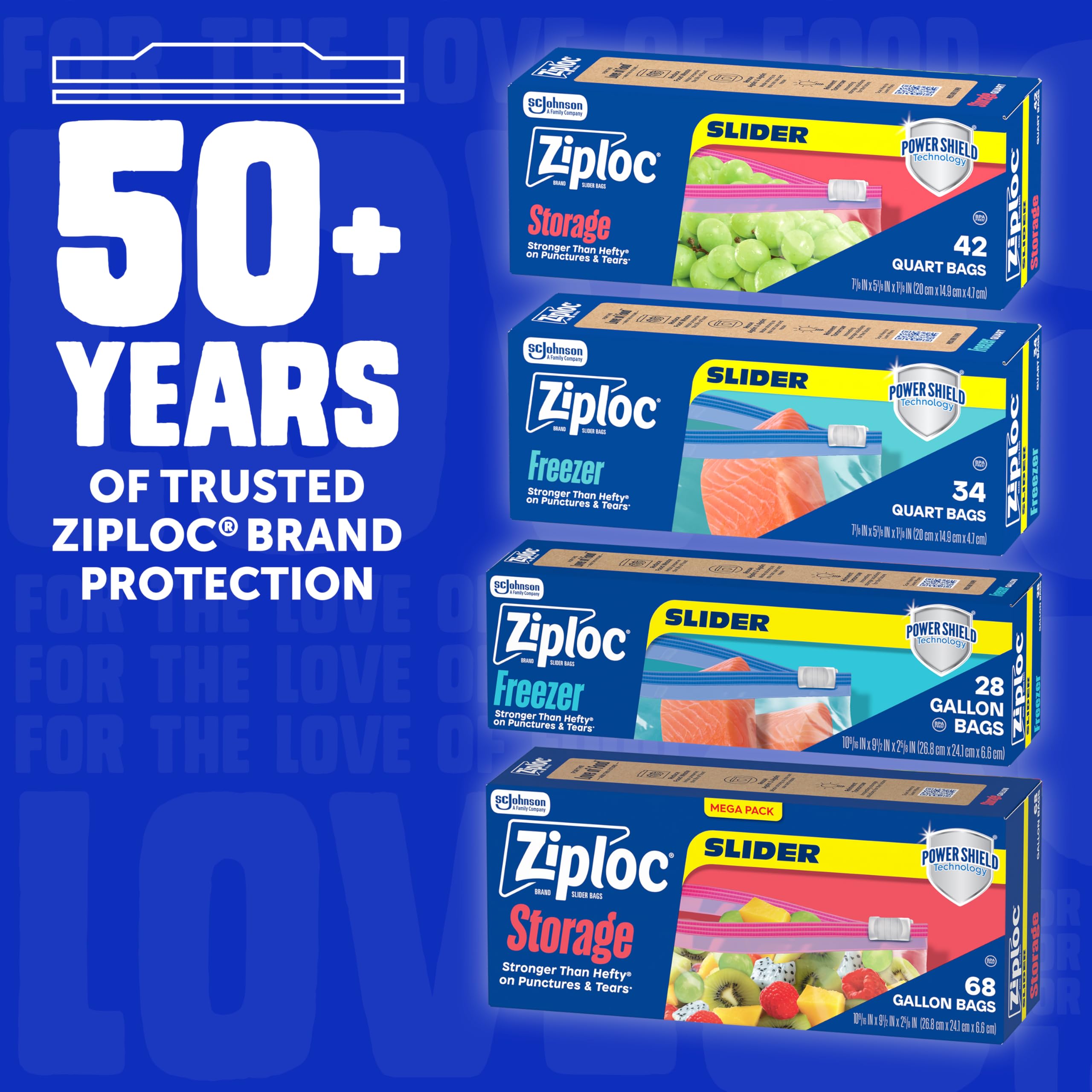 Ziploc uso en cocina sellando porciones para conservar alimentos
