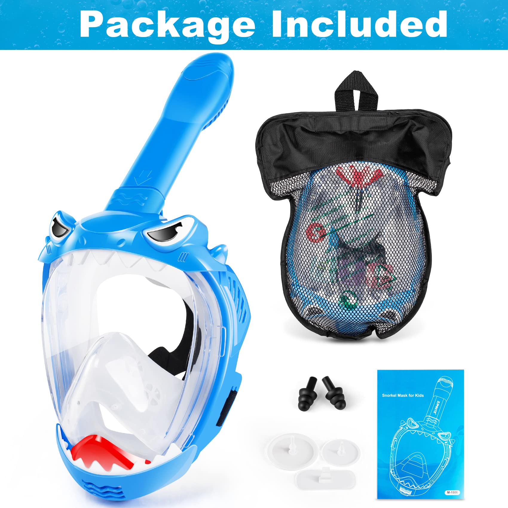Zipoute Snorkel diseño estilo tiburón atractivo que anima al uso infantil