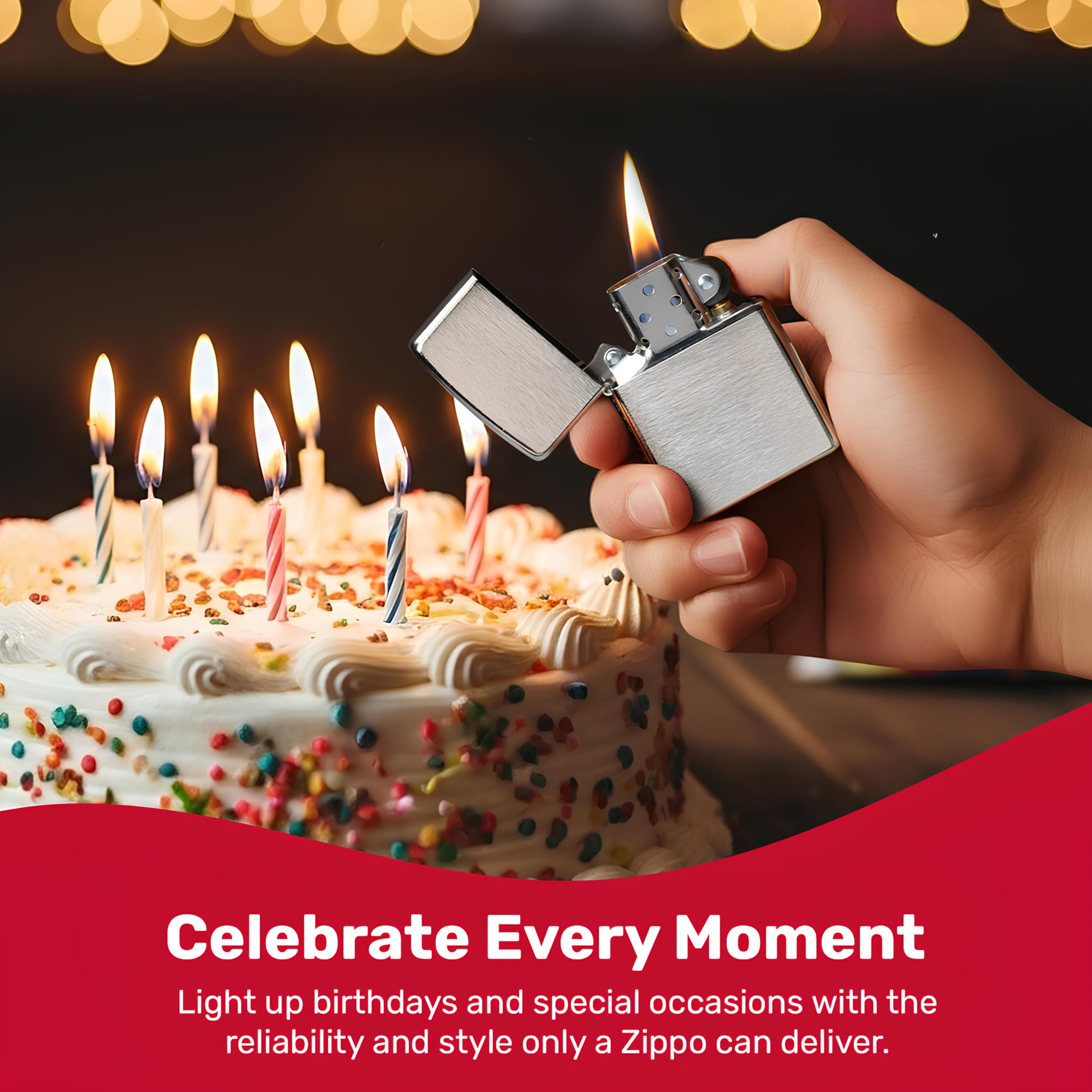 Zippo en caja de regalo listo para obsequio con presentación cuidada