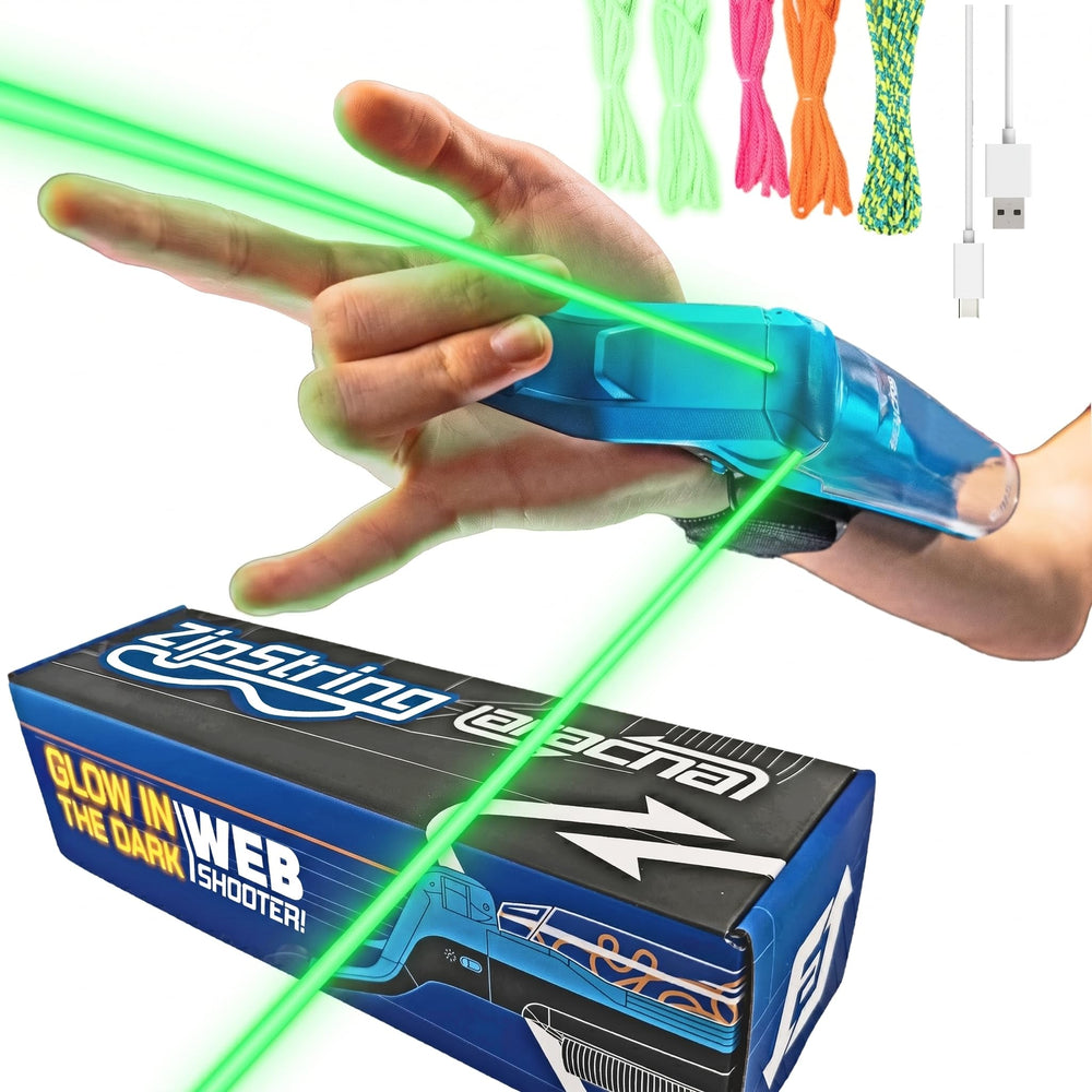 ZipString Aracna front view showing launcher grip and robust build for durable play