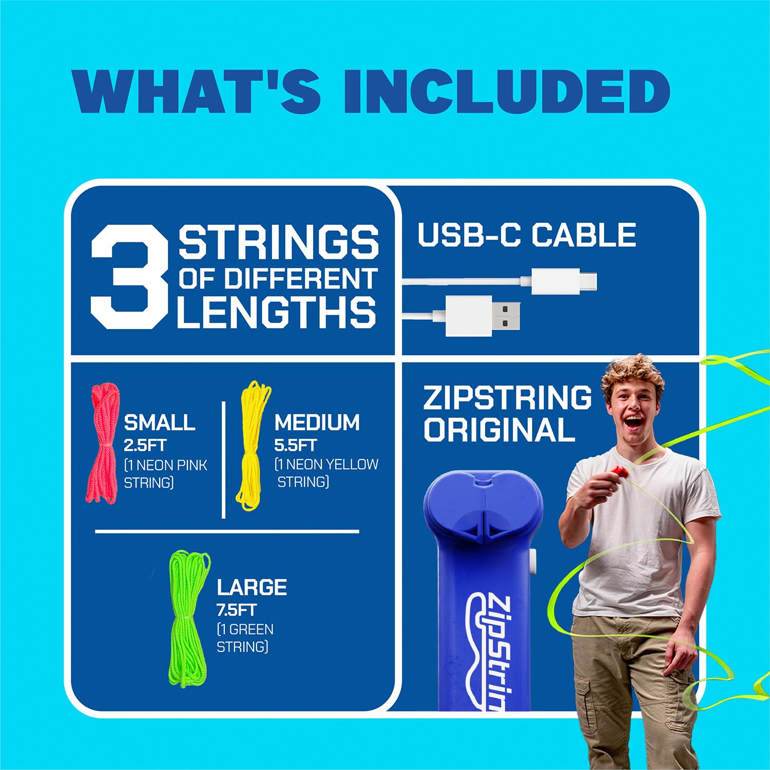 ZipString embalaje y bolsa compacta para transporte y almacenamiento sencillo