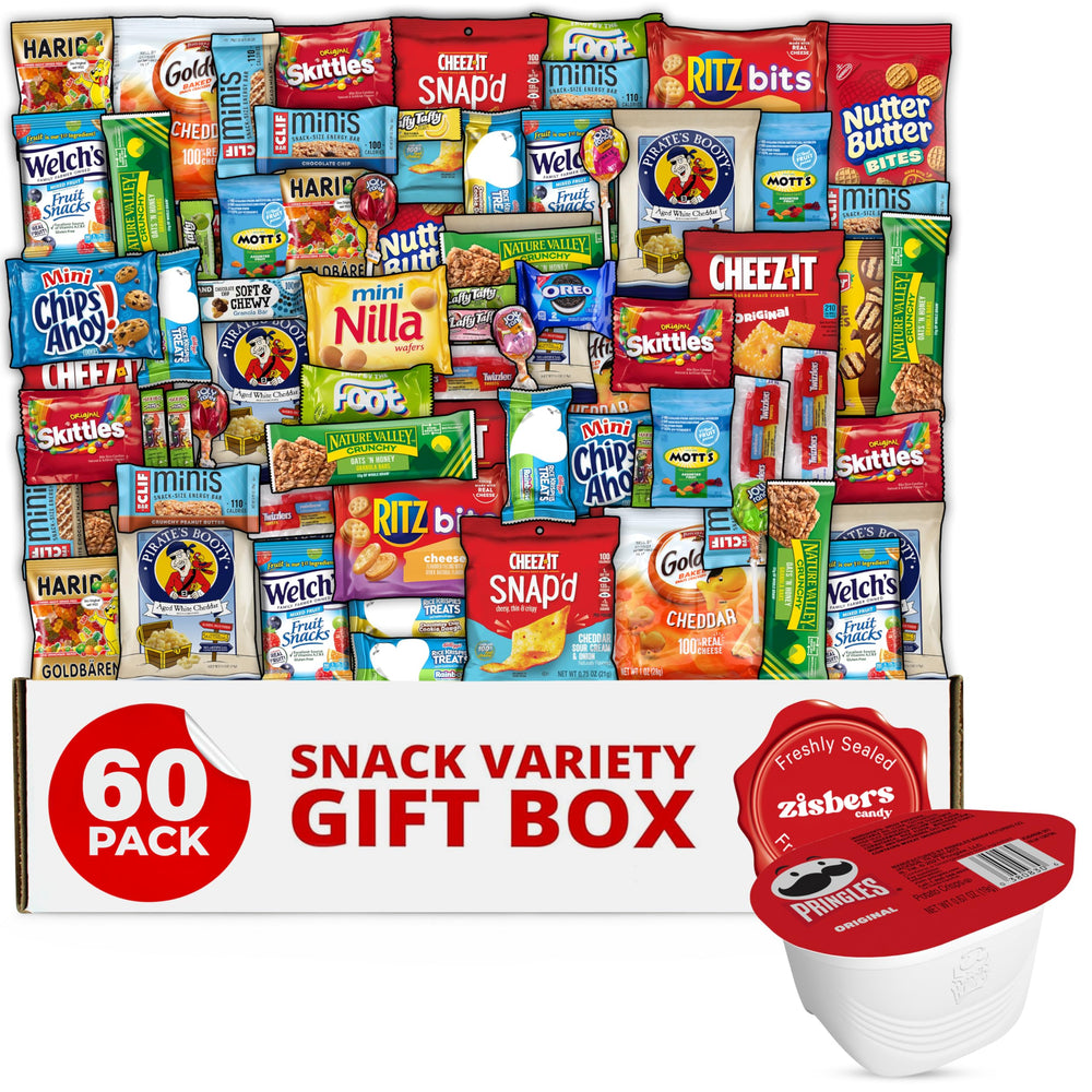 Zisbers front view of box showing variety and gift-ready convenience
