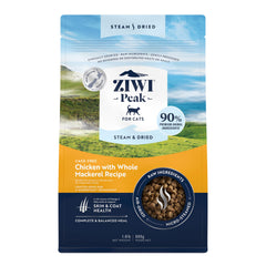 ZIWI paquete frontal mostrando fórmula pollo y caballa, confianza en ingredientes