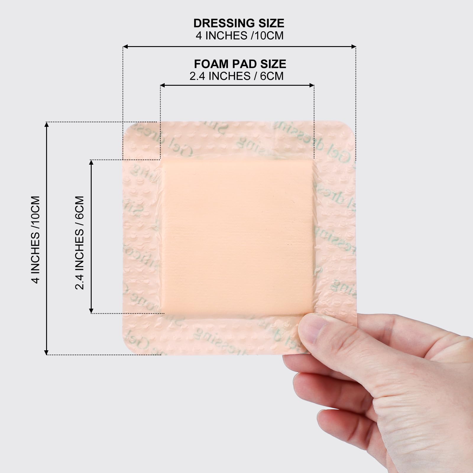 ZMZPA waterproof backing closeup protecting wound from moisture