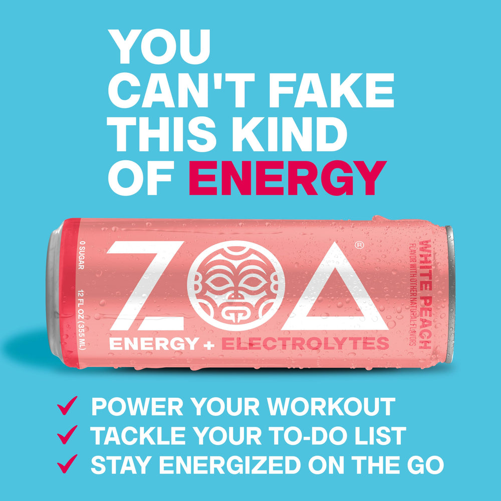 ZOA ingredientes clave mostrando electrolitos y vitaminas para energía