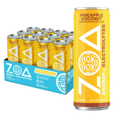 ZOA lata frontal Piña Coco mostrando diseño y refresco