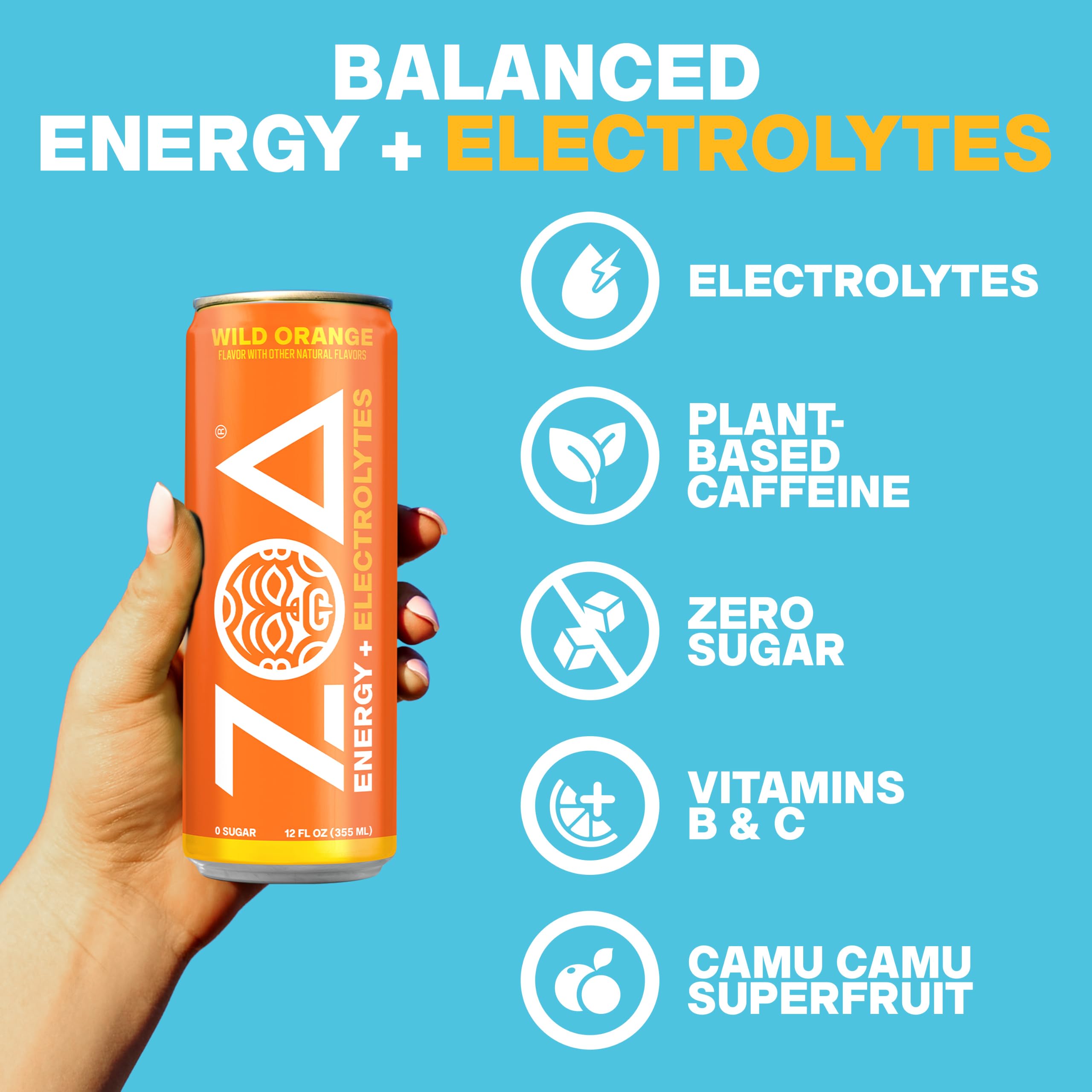 ZOA wild orange can next to runner after workout, suggesting natural energy and recovery