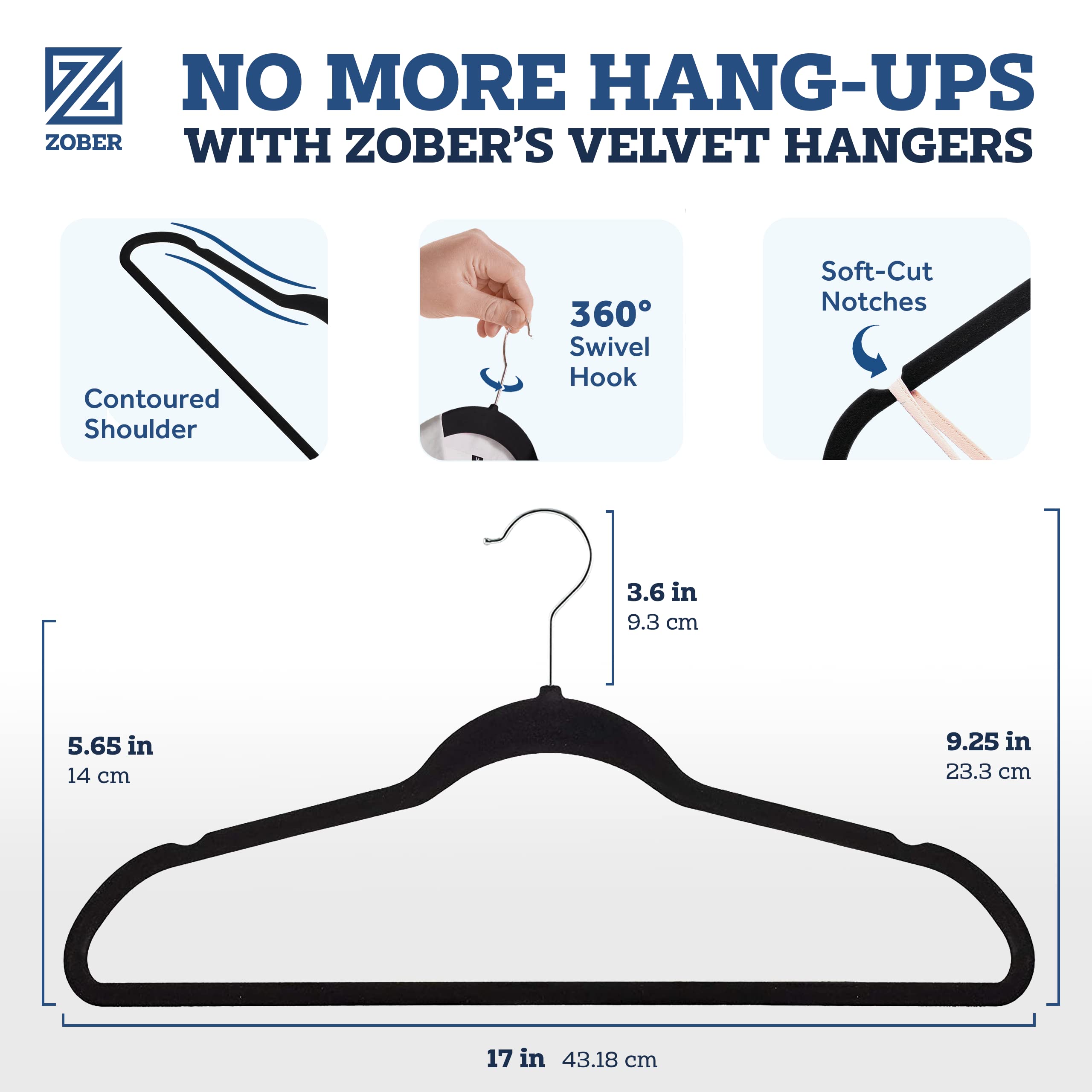 Hombro curvado ZOBER preserva forma de suéter y camisa
