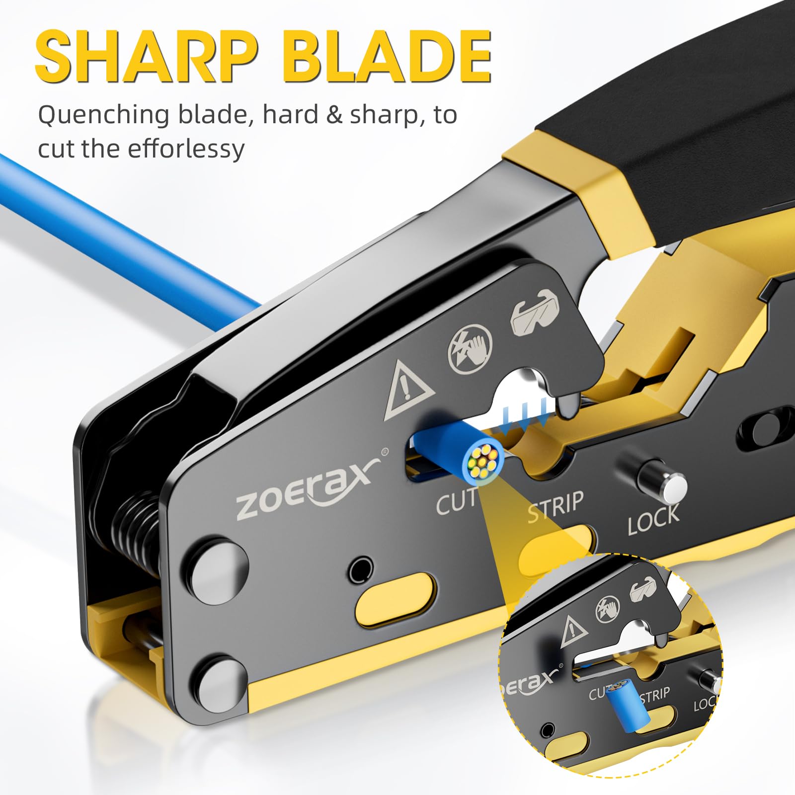 ZOERAX herramienta en mano que ilustra agarre ergonómico confortable