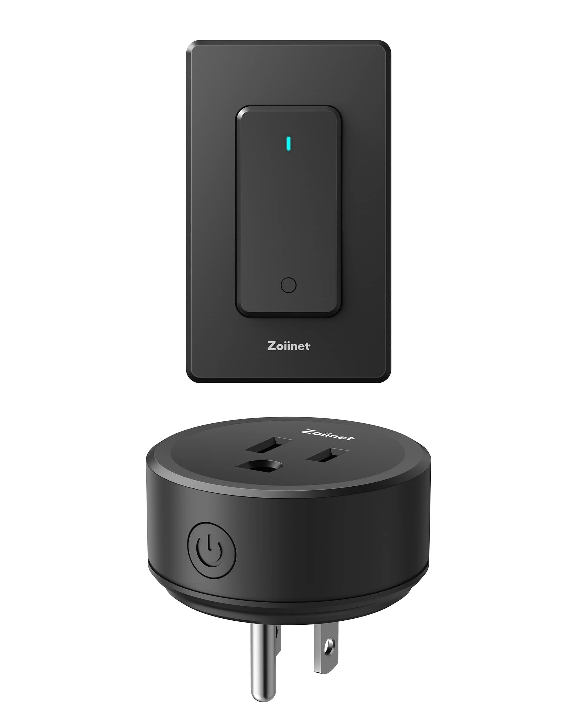 Zoiinet enchufe remoto frontal mostrando diseño compacto y ahorro de esfuerzo