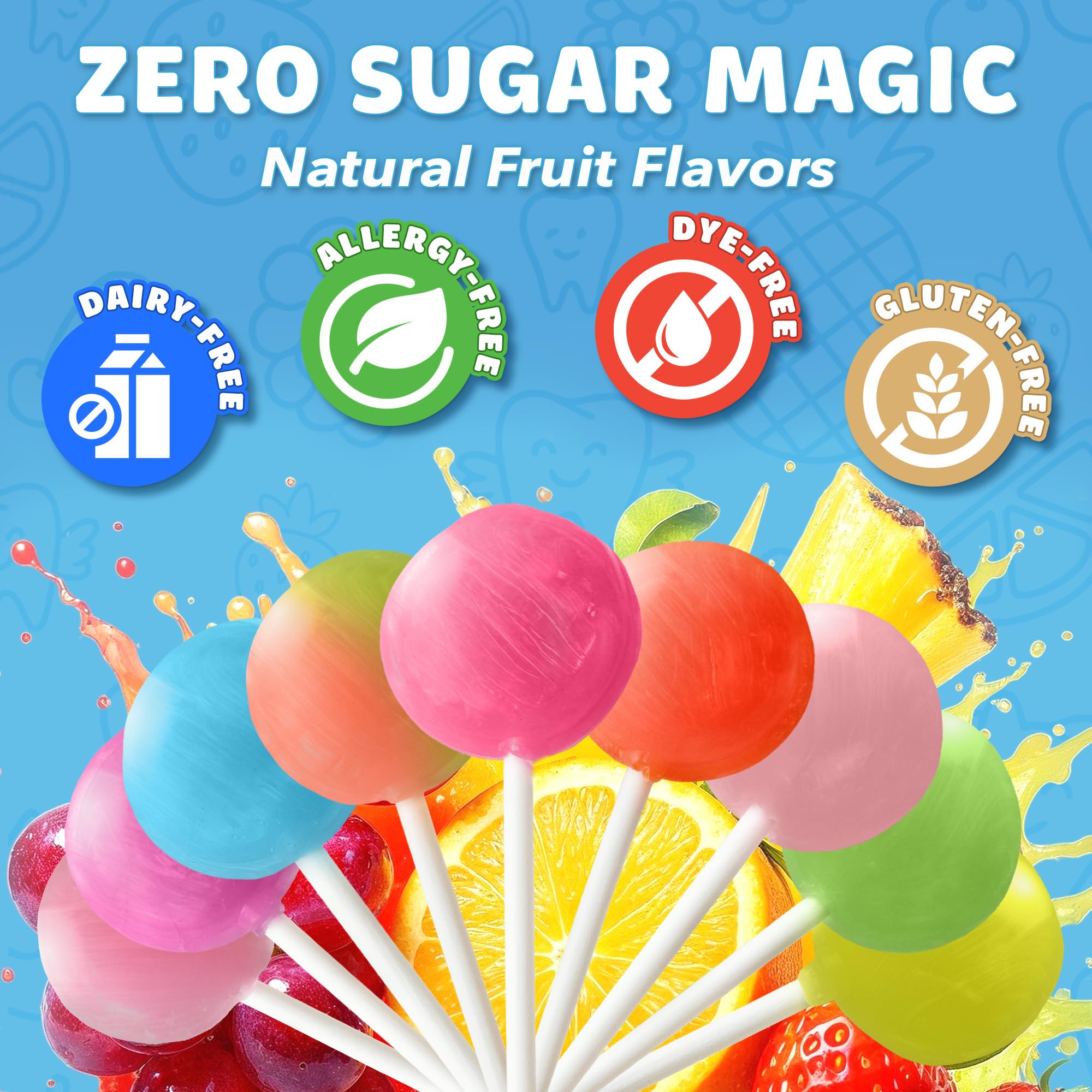 Zollipops piruleta envuelta individualmente, higiene y facilidad para loncheras