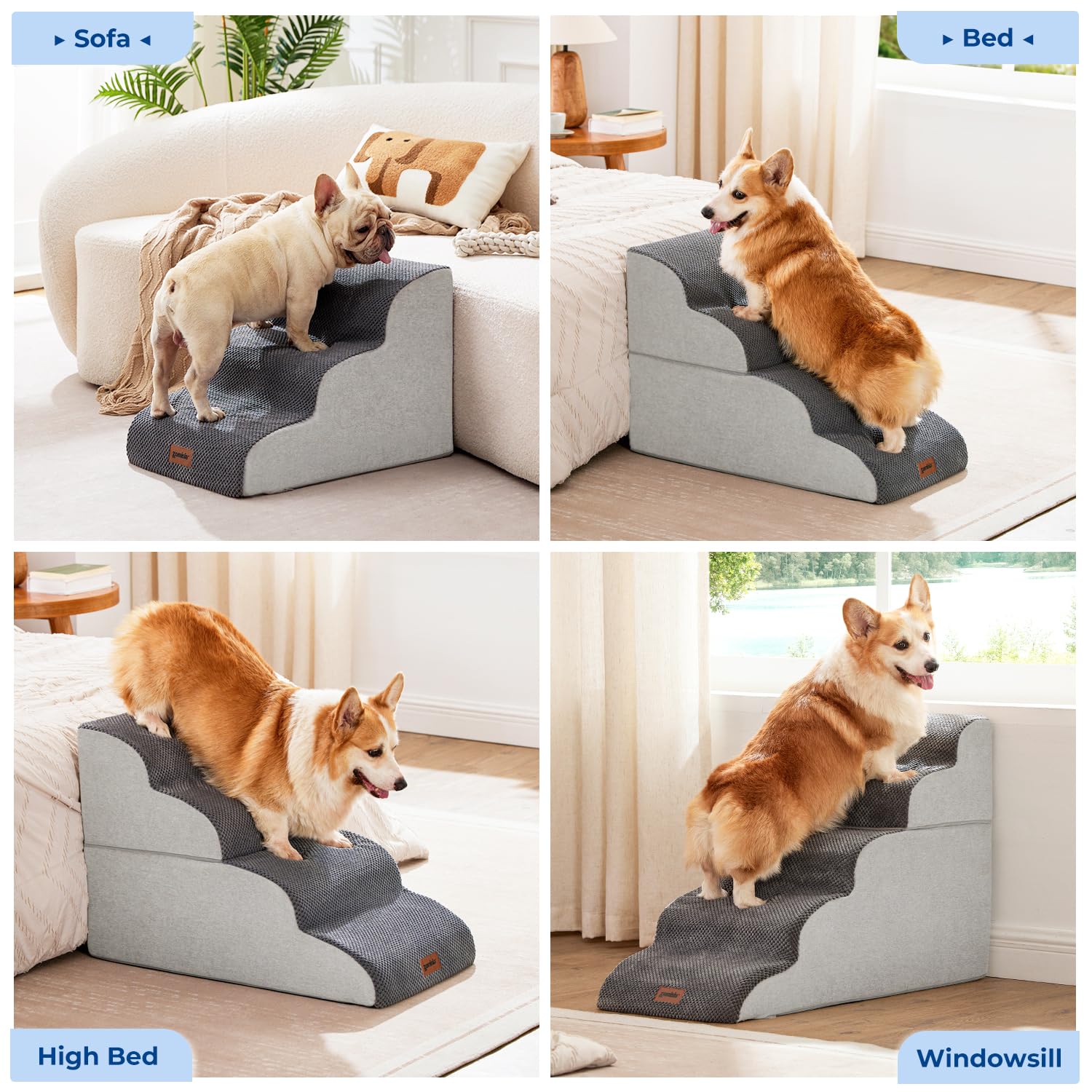 ZOMISIA plush step surface close-up providing extra paw traction