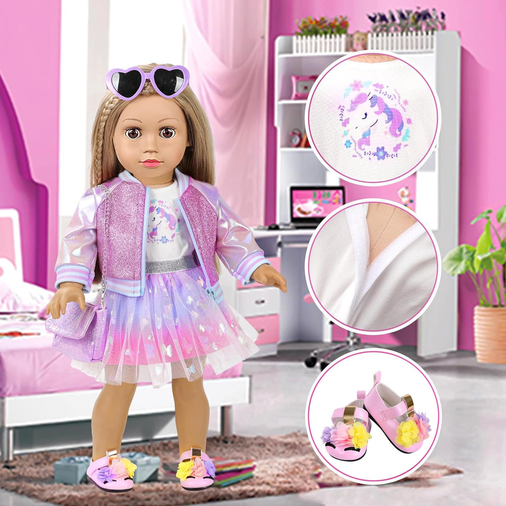 ZQDOLL zapatos y bolso junto a una regla para ver la escala exacta