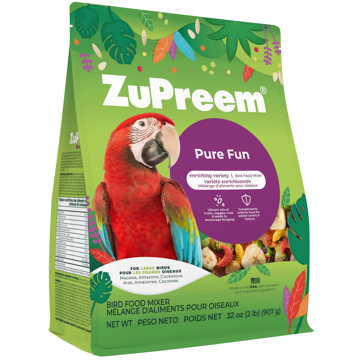 ZuPreem paquete frente mostrando mezcla y beneficios de variedad