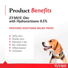 Zymox textura en gota que evidencia fórmula no irritante y fácil aplicación