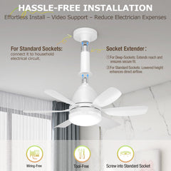Zyxrona remote control image, enabling easy brightness and fan speed adjustments
