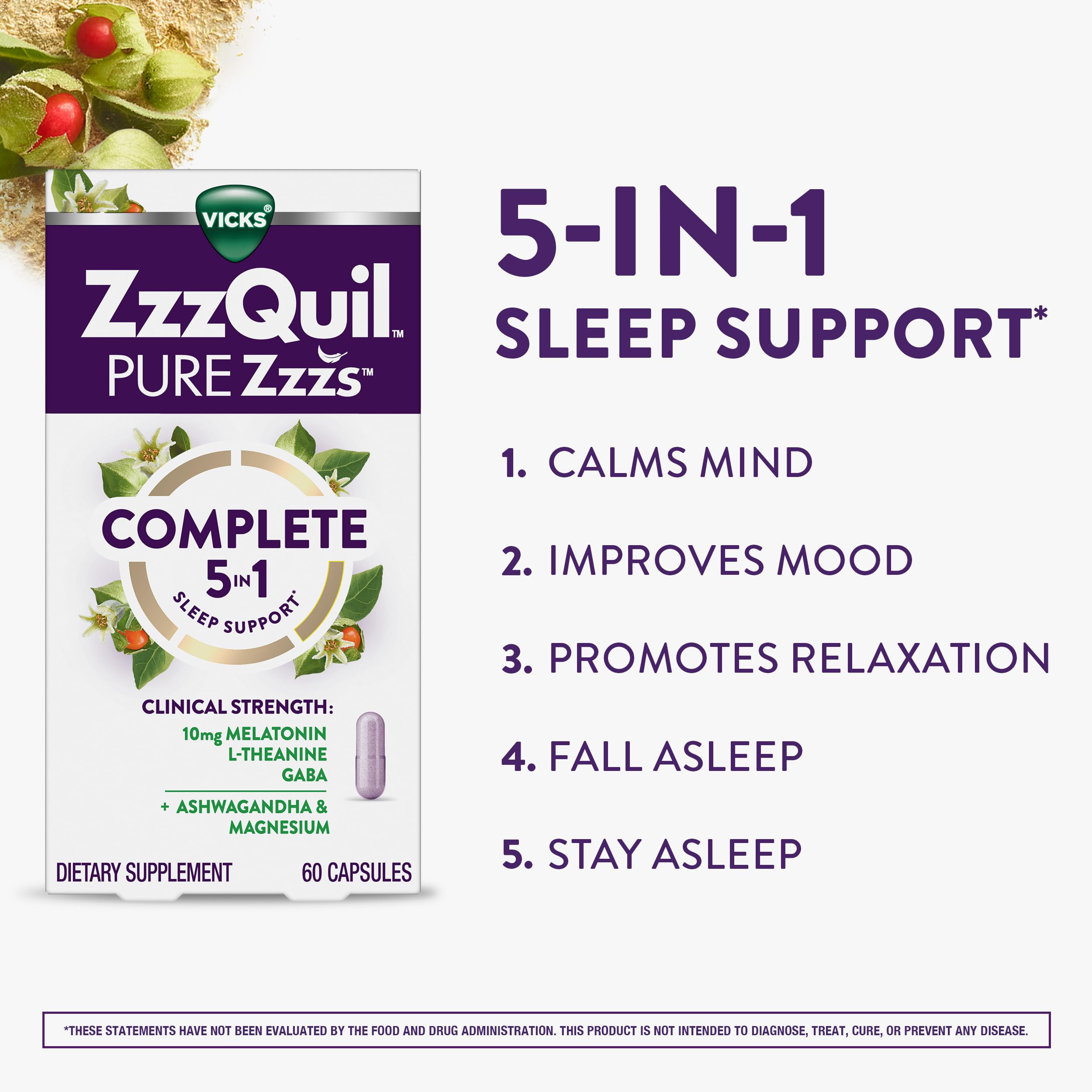 ZzzQuil cápsulas en mano destacando textura y facilidad de ingestión
